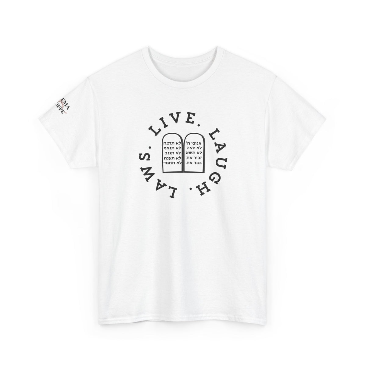 Live Laugh Laws T‑Shirt — Legal Humor Tee with Open Book Graphic