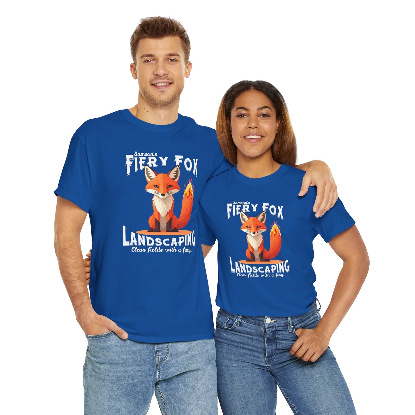 Fiery Fox Landscaping Unisex Heavy Cotton Tee - dark shades
