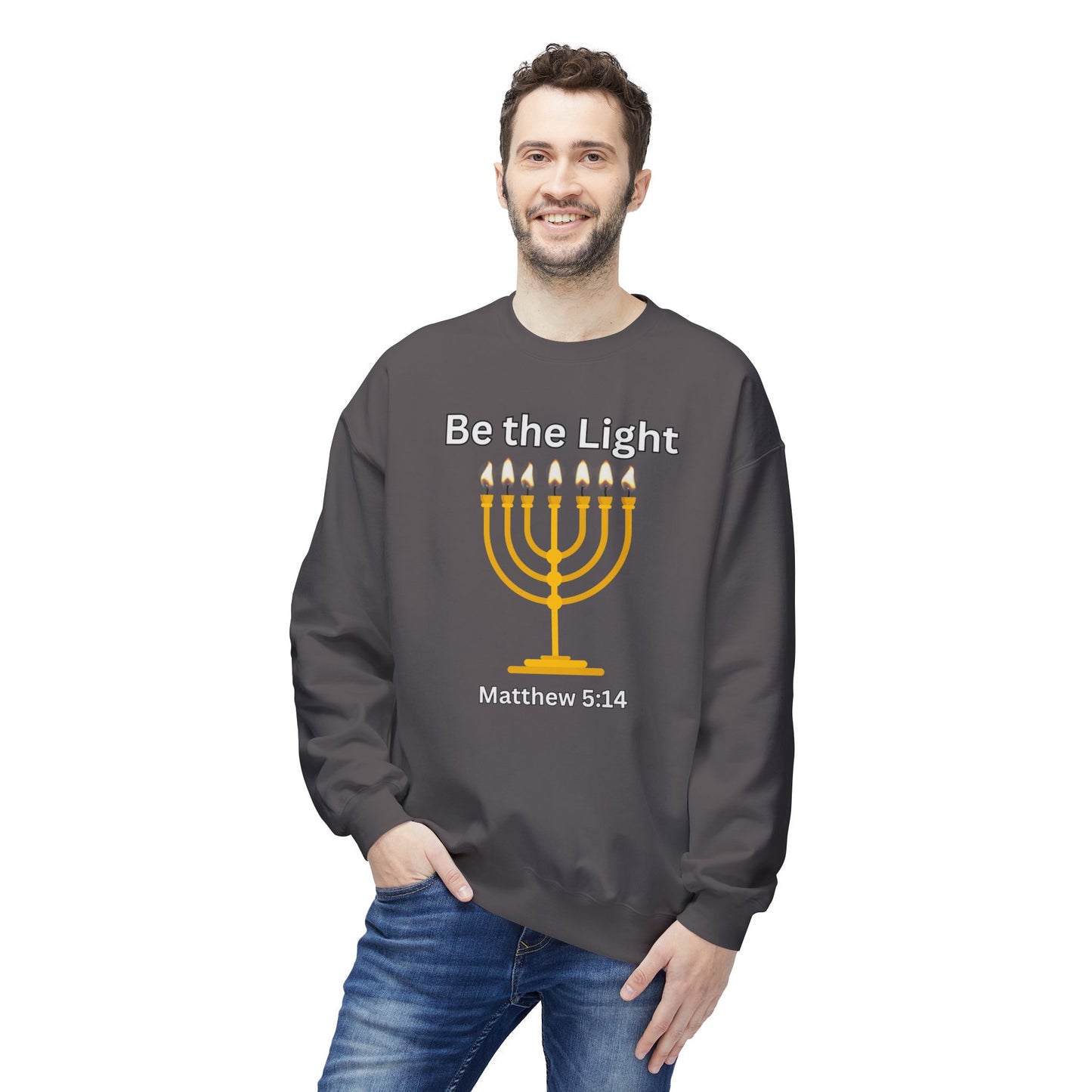 Be The Light Unisex Midweight Softstyle Fleece Crewneck Sweatshirt