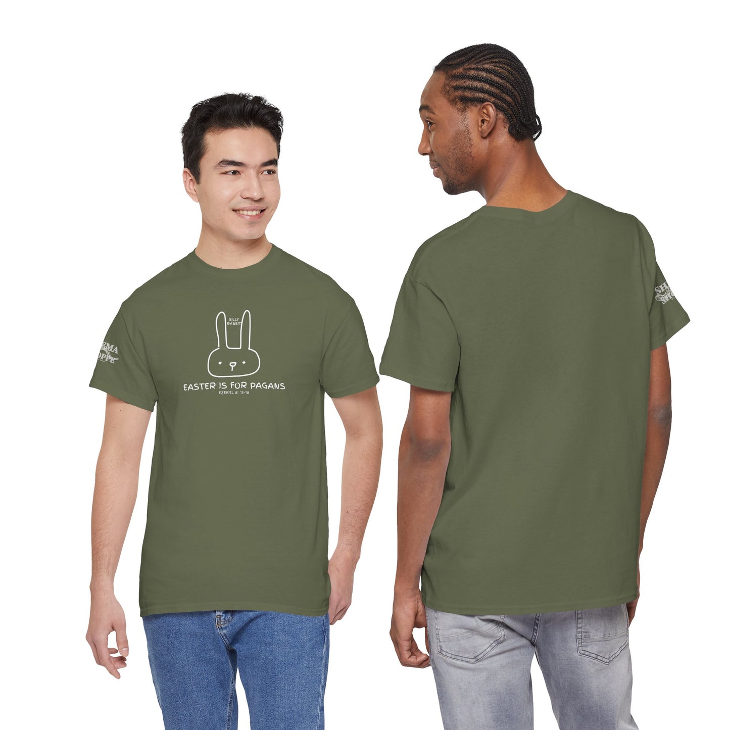 Silly Rabbit, Easter Is for Pagans Cotton T-Shirt — Ezekiel 8 Biblical Truth Tee