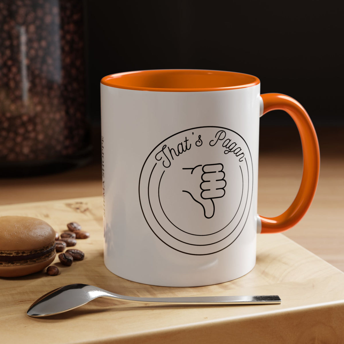 That's Pagan Thumbs Down Accent Coffee Mug