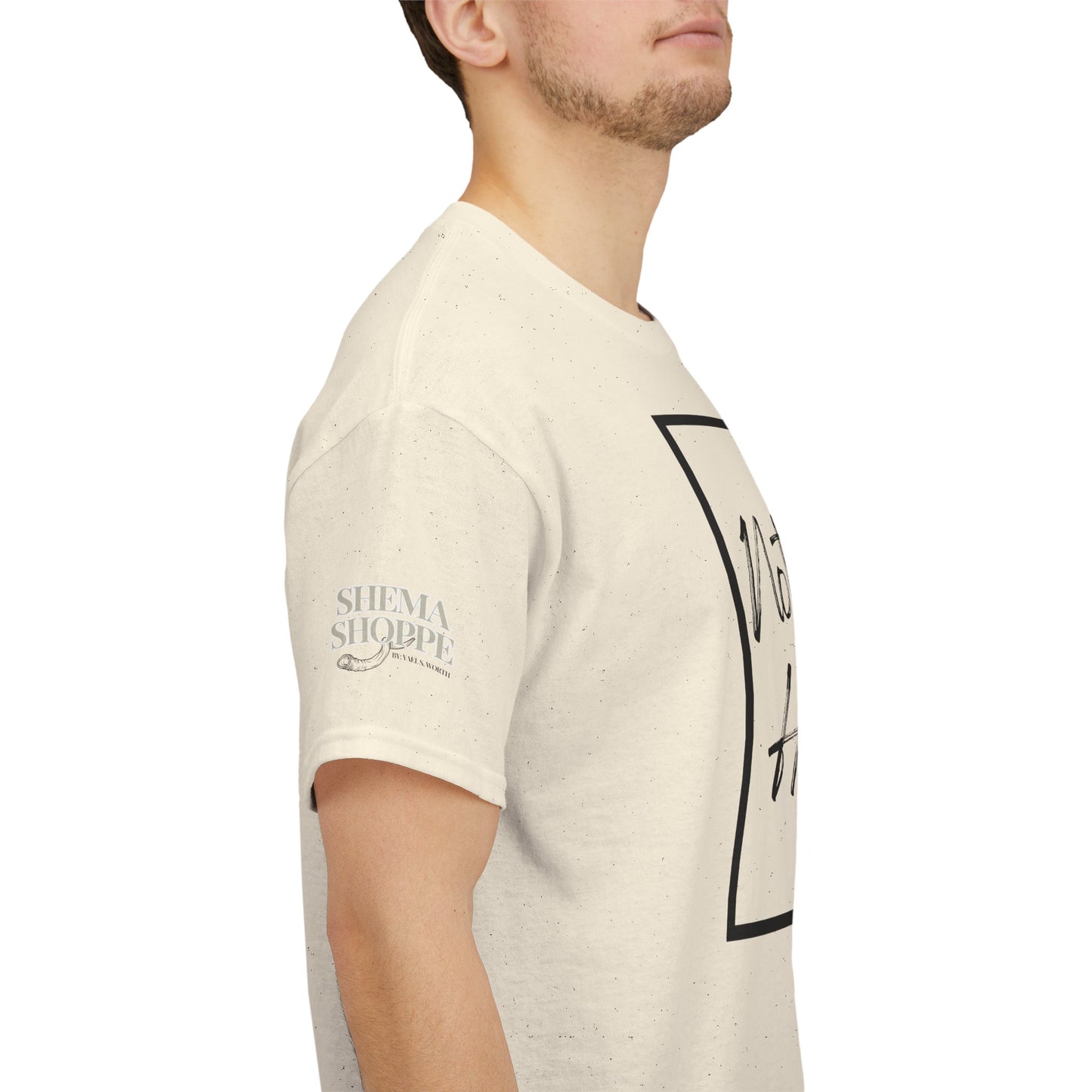 "Not Today Ha-satan" Cotton Tee Minimal Script Graphic Tee