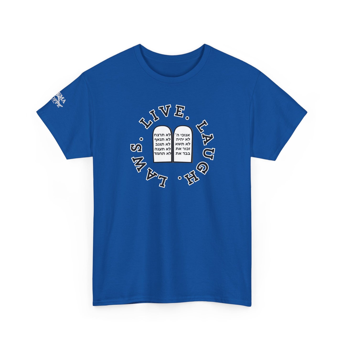 Live Laugh Laws T‑Shirt — Legal Humor Tee with Open Book Graphic