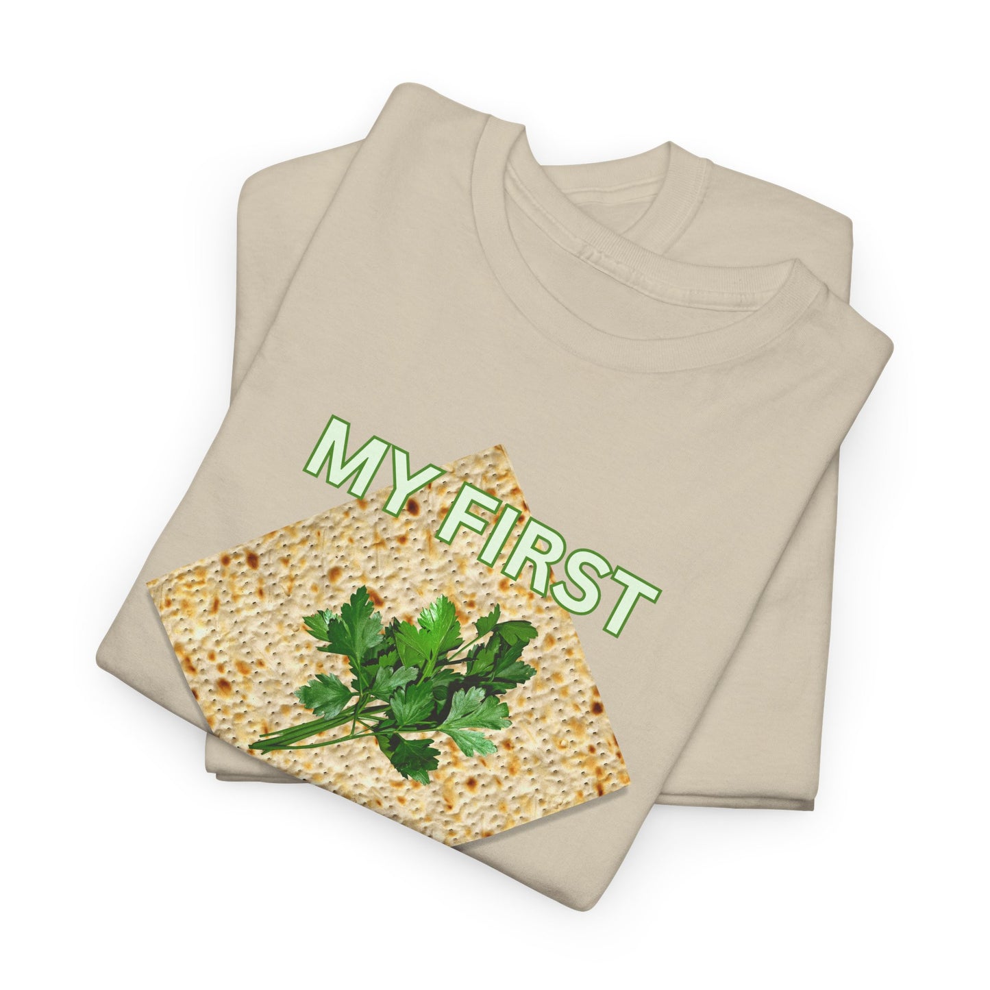 Adults My First Passover T‑Shirt — Seder Matzo & Parsley Pesach Tee