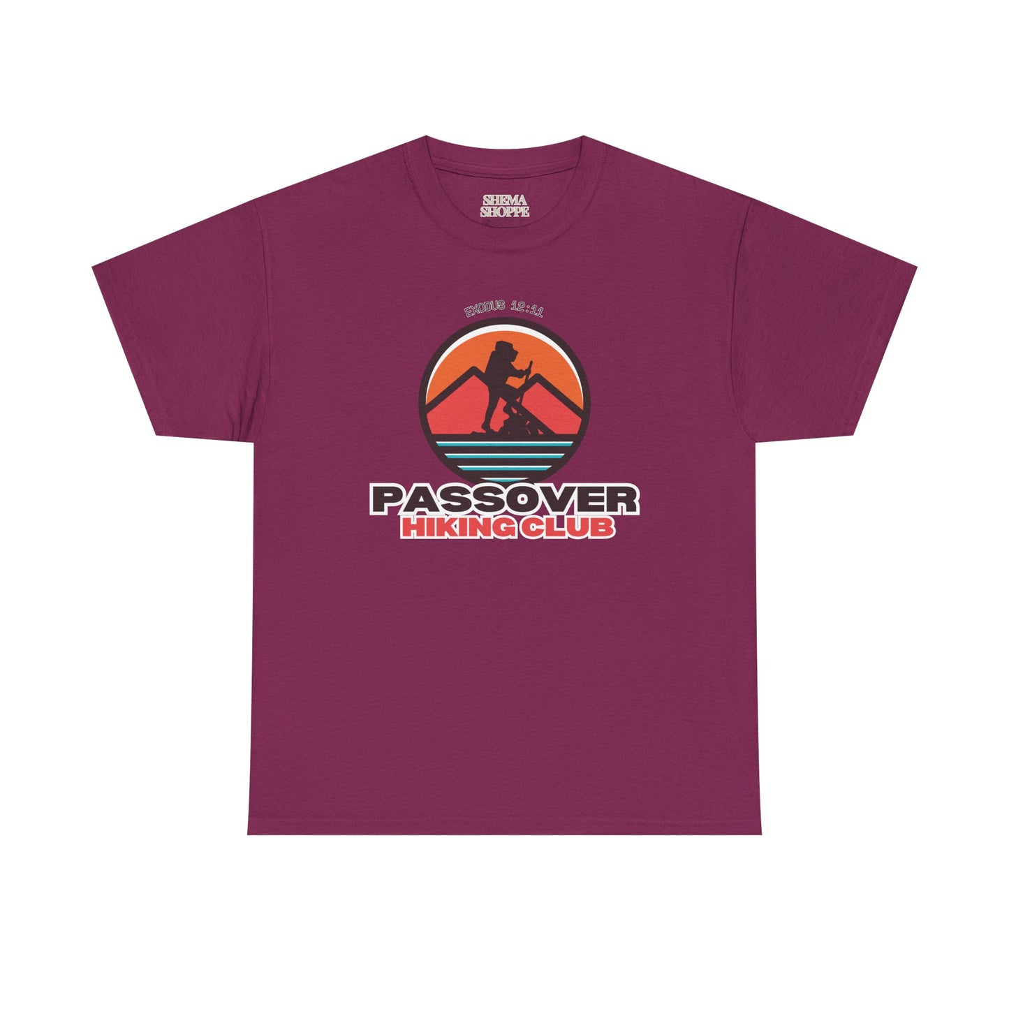 Passover Hiking Club Unisex Tee - Exodus 12:11 T-Shirt Cotton
