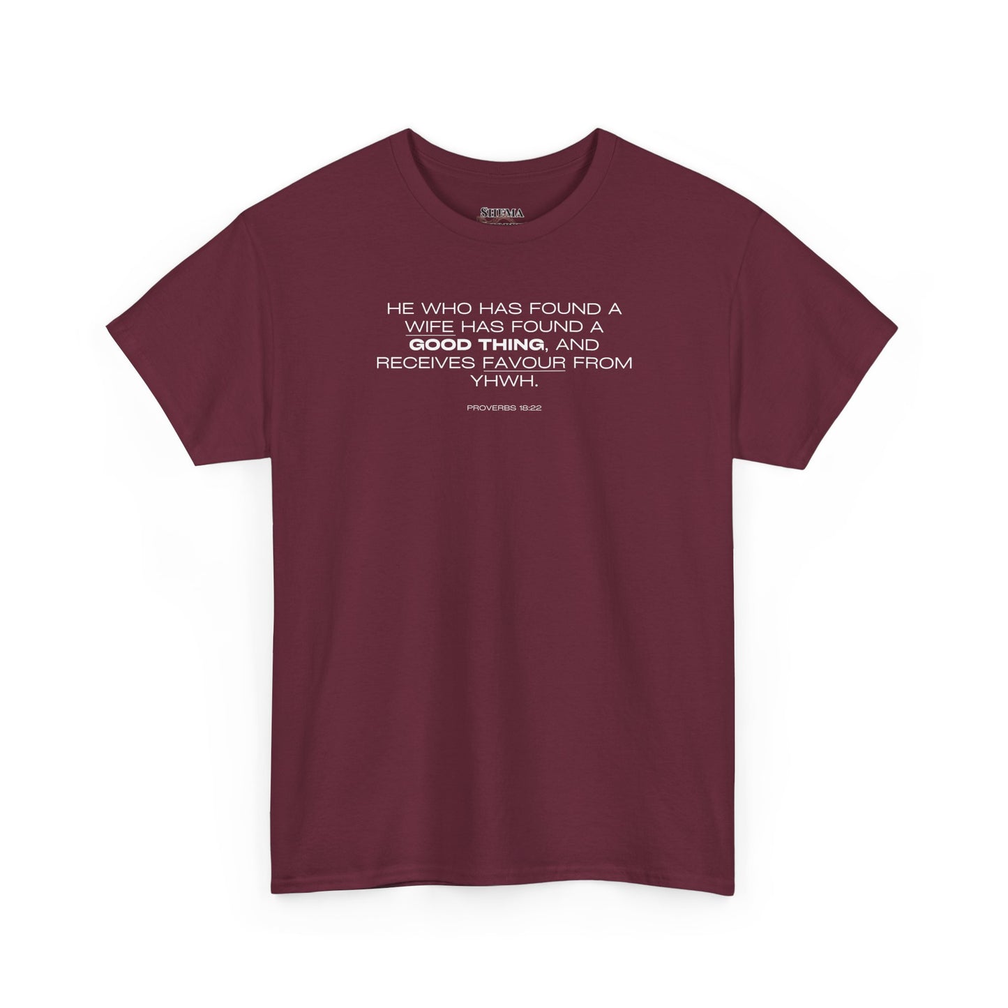 Proverbs 18:22 Men's Tee - Engagements, Weddings, Anniversaries- For The Coordinated Couple 100% Cotton