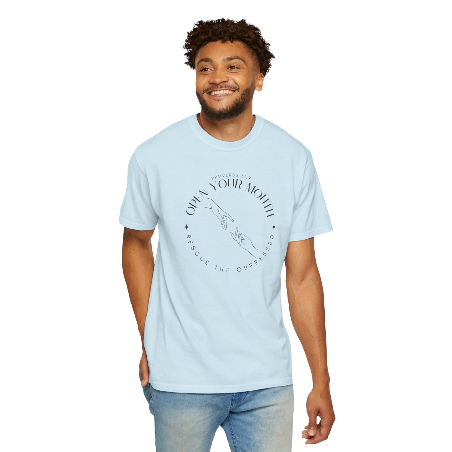 Proverbs 31:9 Unisex T-shirt - Speak Up Against Human Trafficking - 100% Cotton