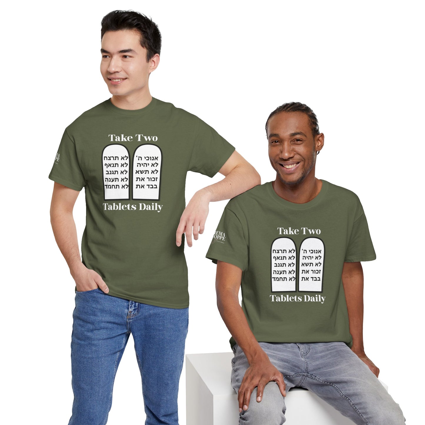 Unisex Tee Take Two Tablets Daily Commandments Shirt