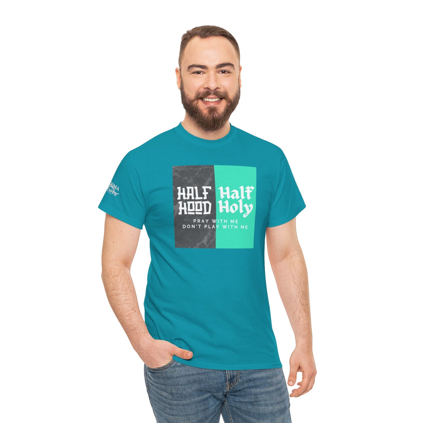 Half Hood/Half Holy Unisex Heavy Cotton Tee