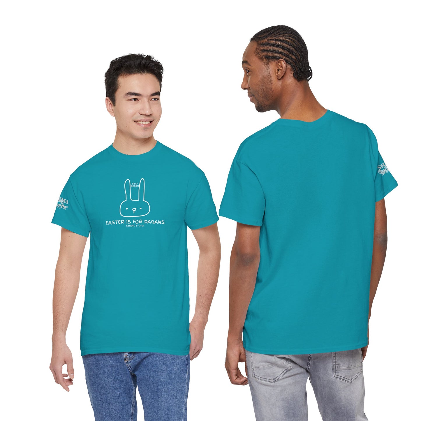 Silly Rabbit, Easter Is for Pagans Cotton T-Shirt — Ezekiel 8 Biblical Truth Tee