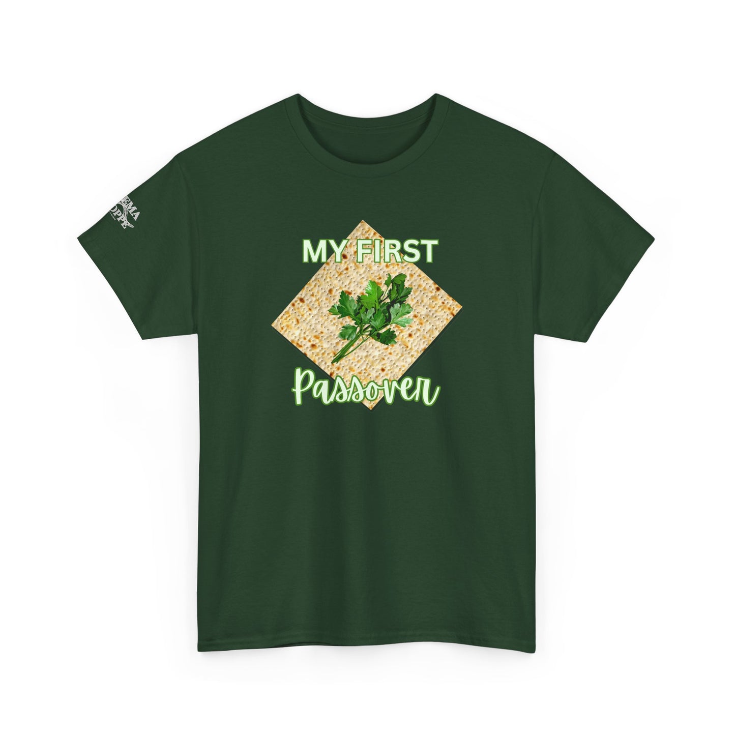 Adults My First Passover T‑Shirt — Seder Matzo & Parsley Pesach Tee