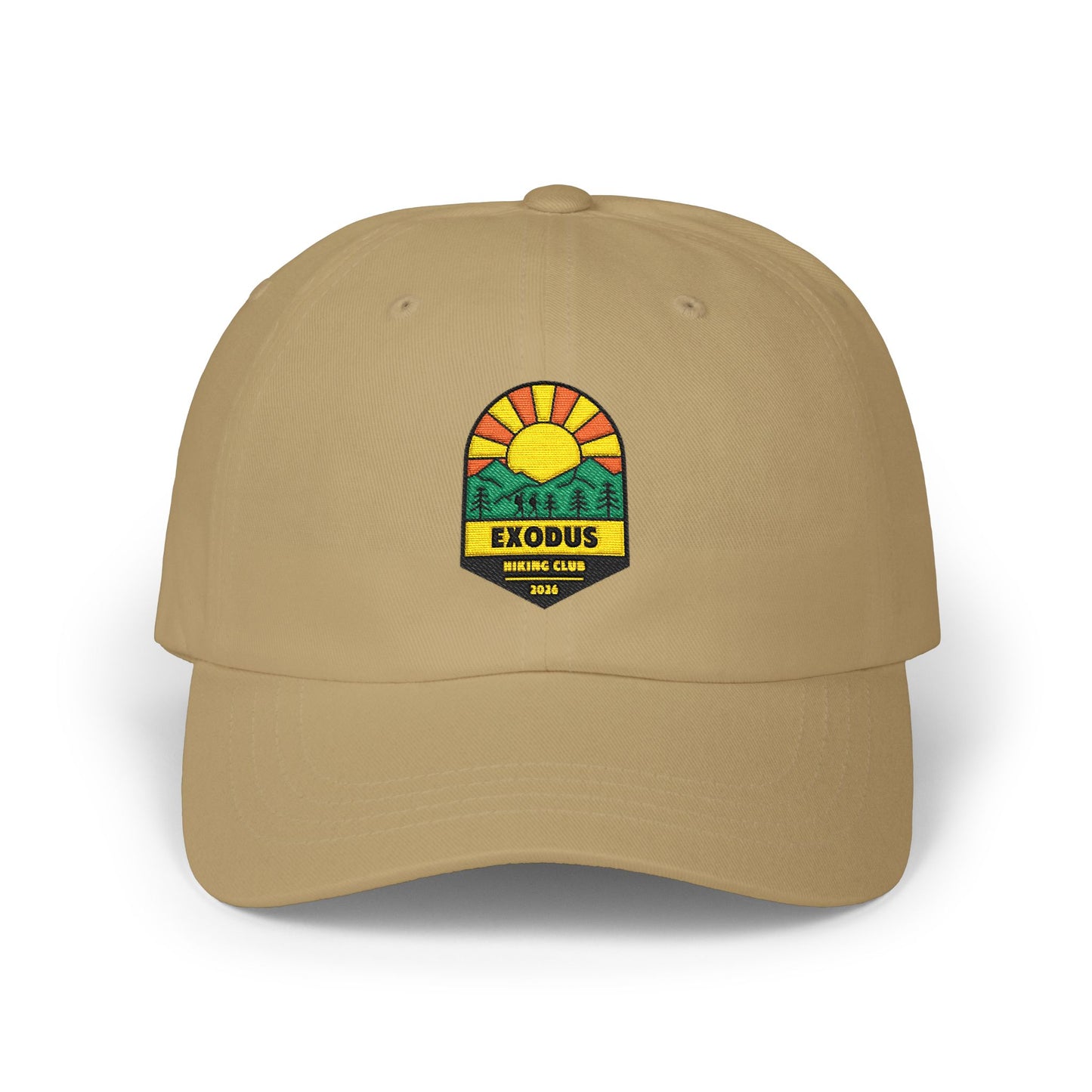 Exodus Hiking Club Patch Embroidered Cotton Dad Cap Hat
