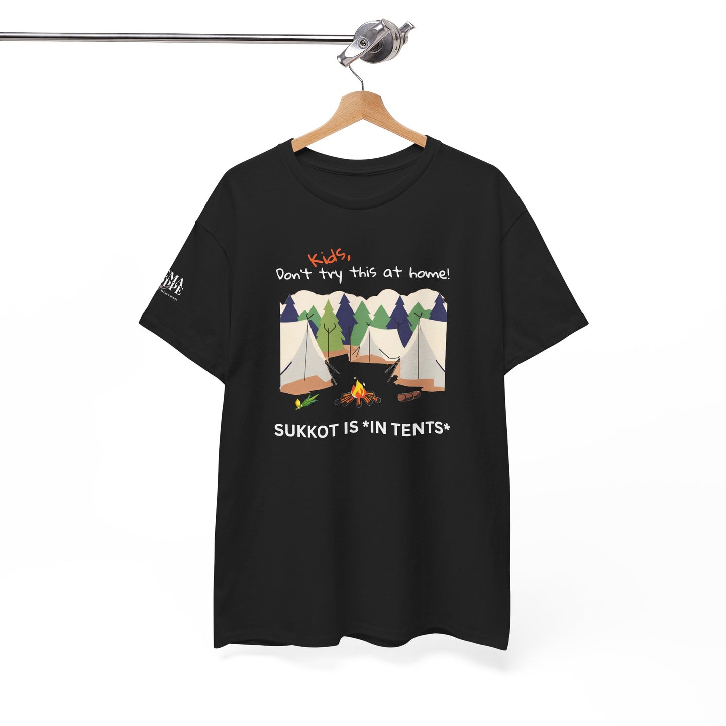 Kids, Don't Try This At Home Sukkot Shirt (dark colors)