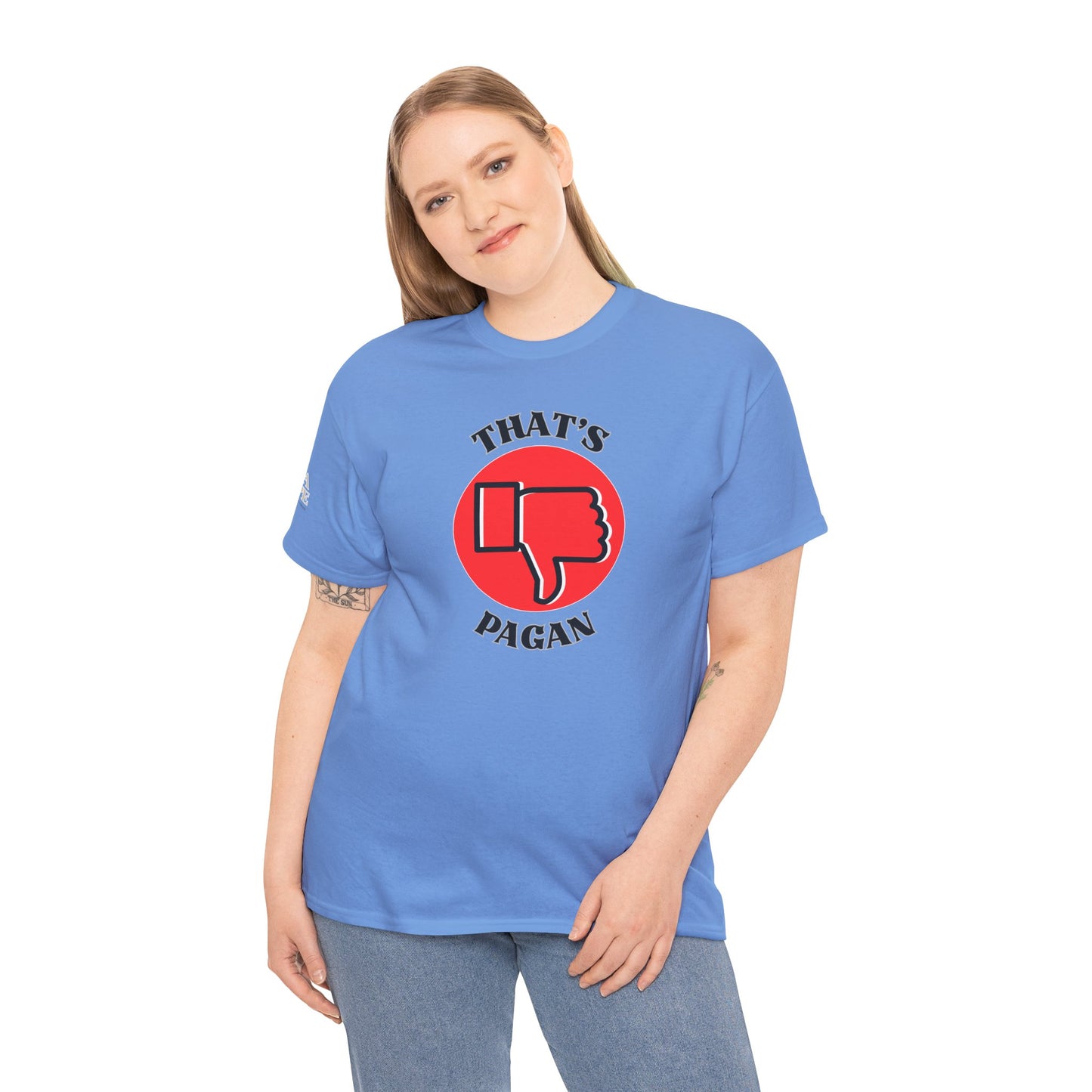 That's Pagan T-Shirt —Thumbs-Down Pagan Graphic Tee