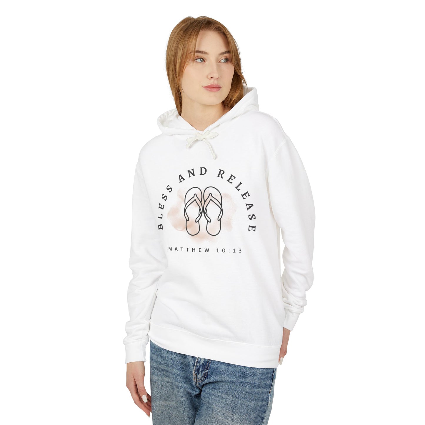 Bless and Release Unisex Lightweight 100% Cotton Hooded Sweatshirt