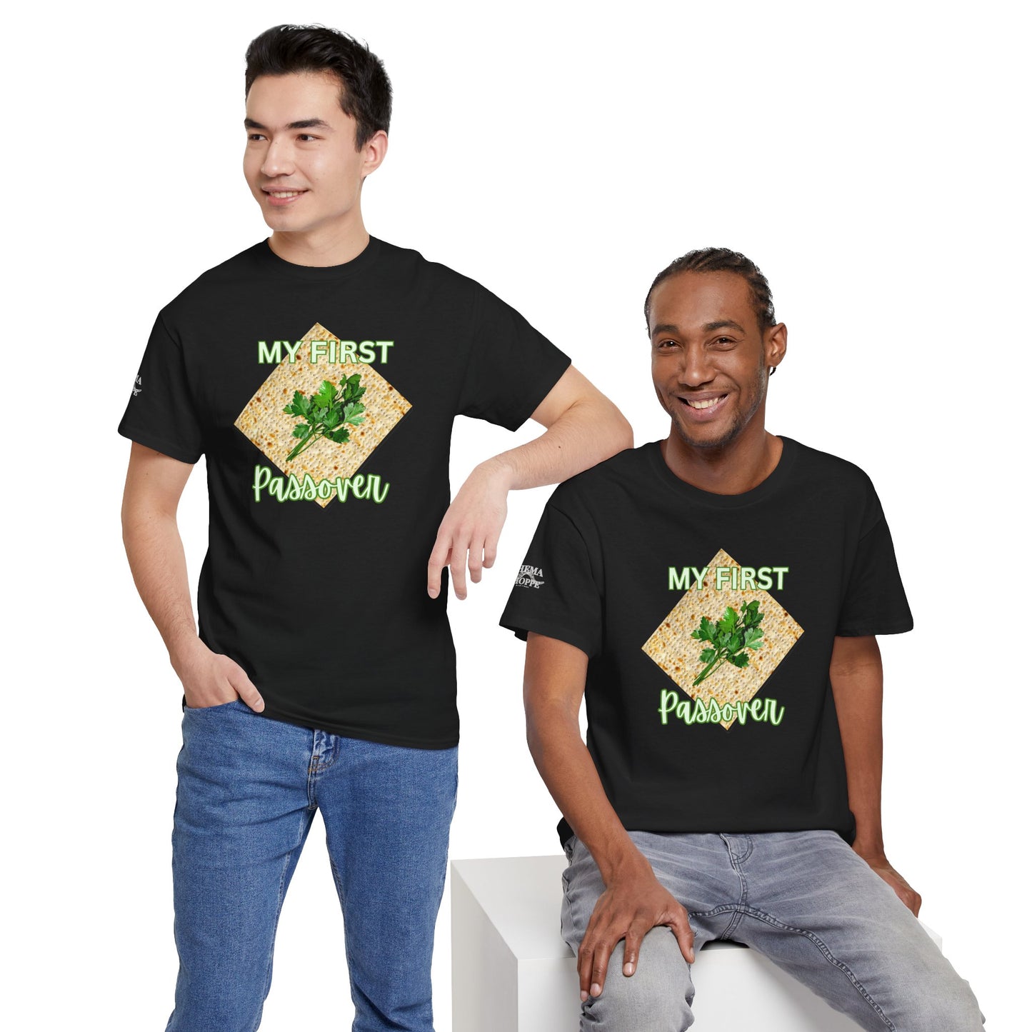 Adults My First Passover T‑Shirt — Seder Matzo & Parsley Pesach Tee