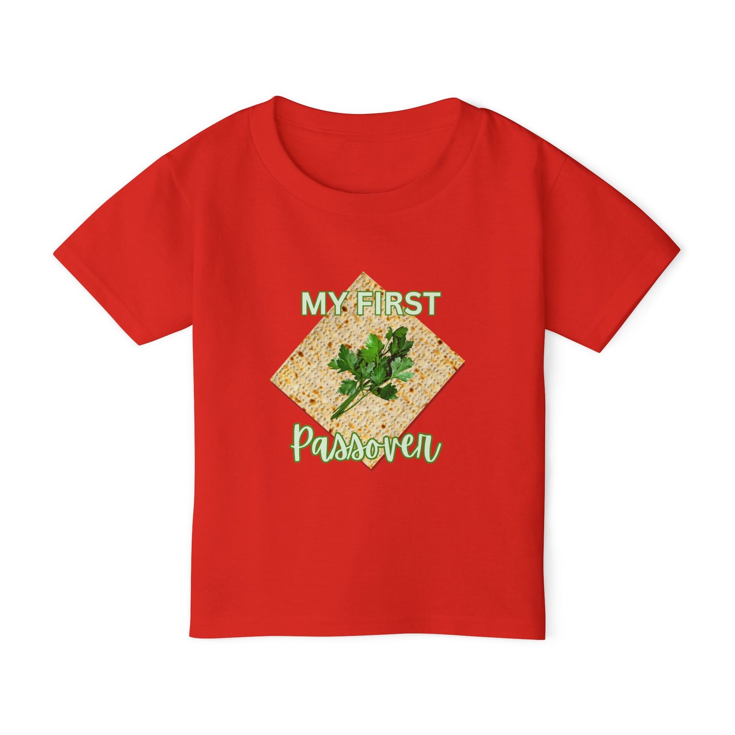 Toddler T-Shirt – "My First Passover" Matzah & Parsley Unleavened Bread Baby Tee