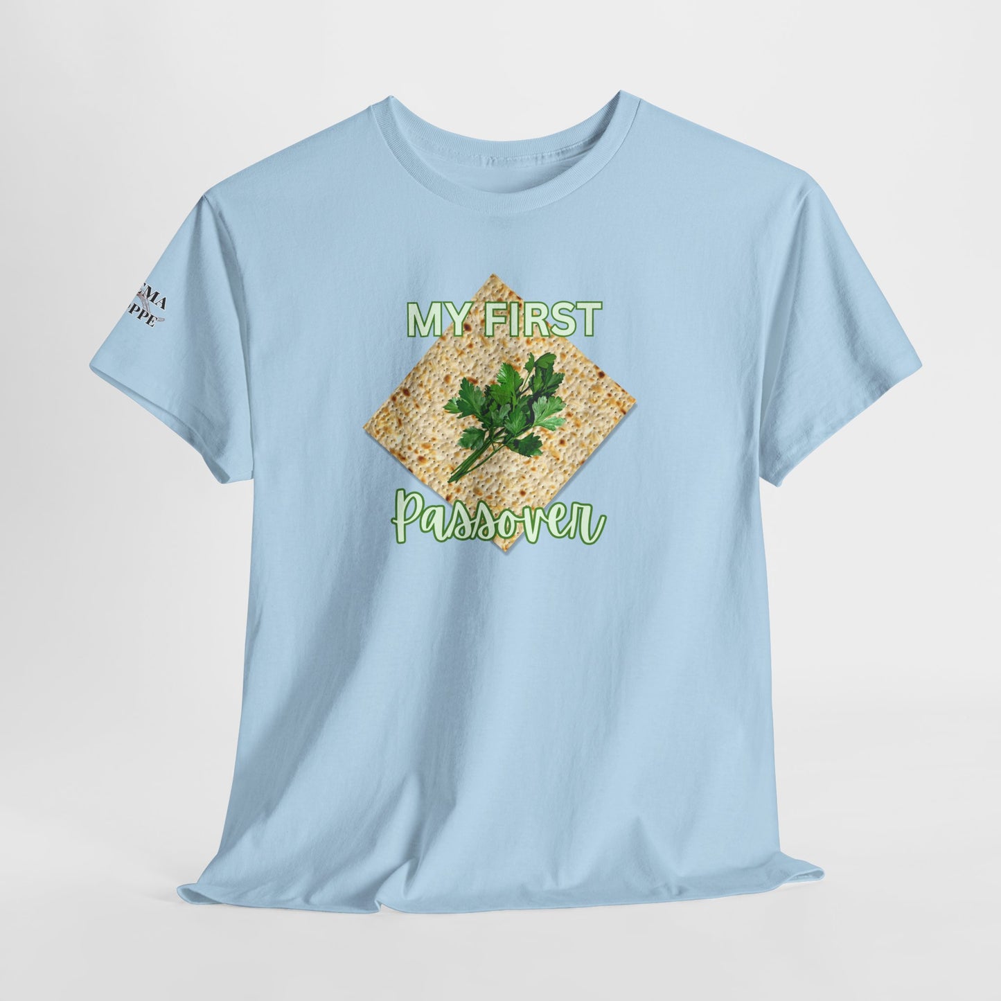 Adults My First Passover T‑Shirt — Seder Matzo & Parsley Pesach Tee