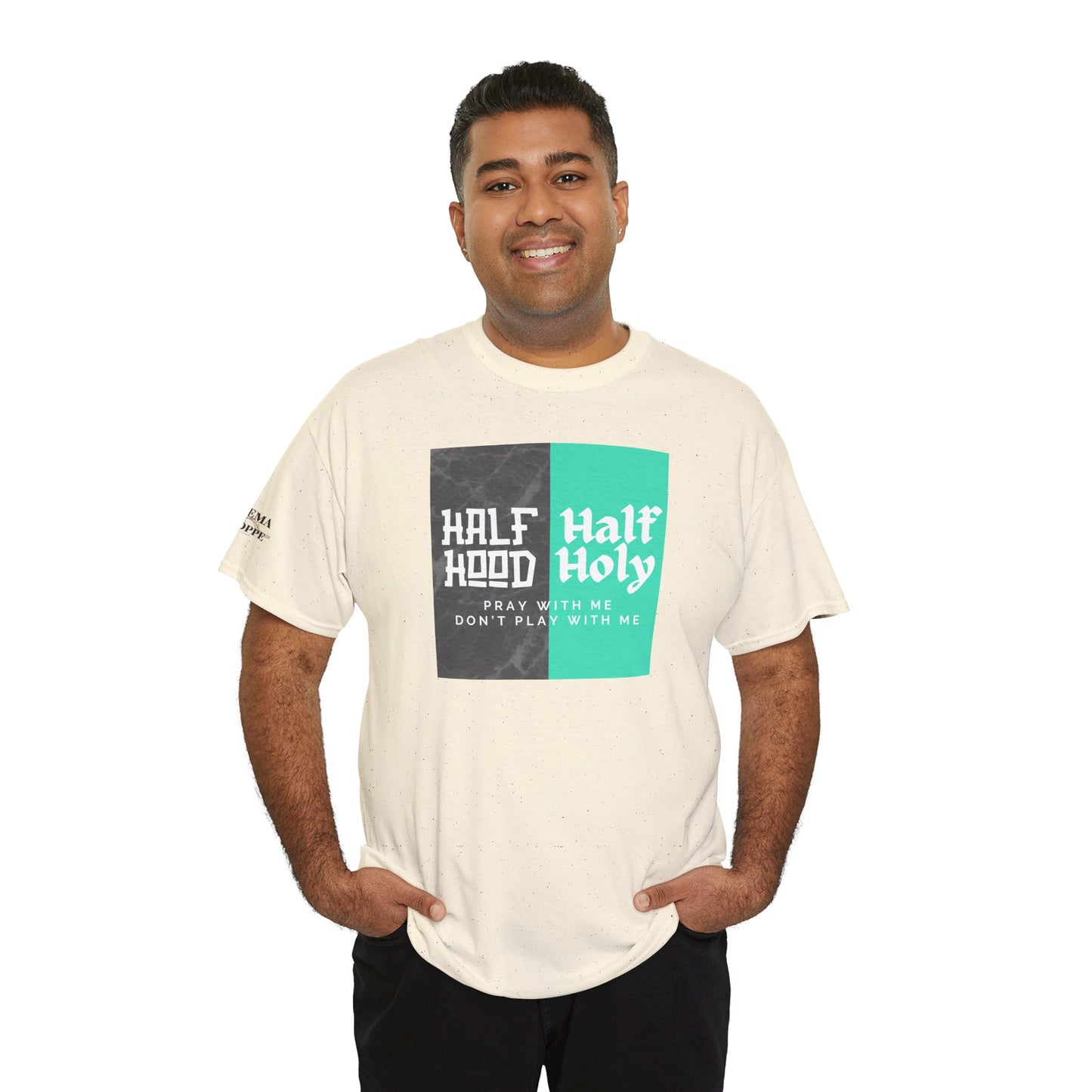 Half Hood/Half Holy Unisex Heavy Cotton Tee