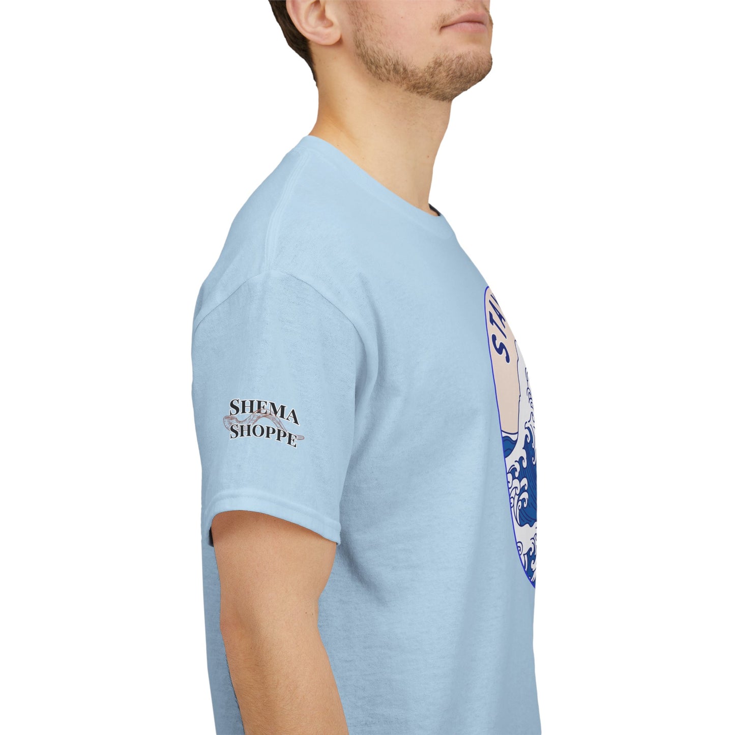 Stay Salty Surf T-Shirt — Coastal Wave Graphic with Matthew 5:13 (Hokusai-Inspired)
