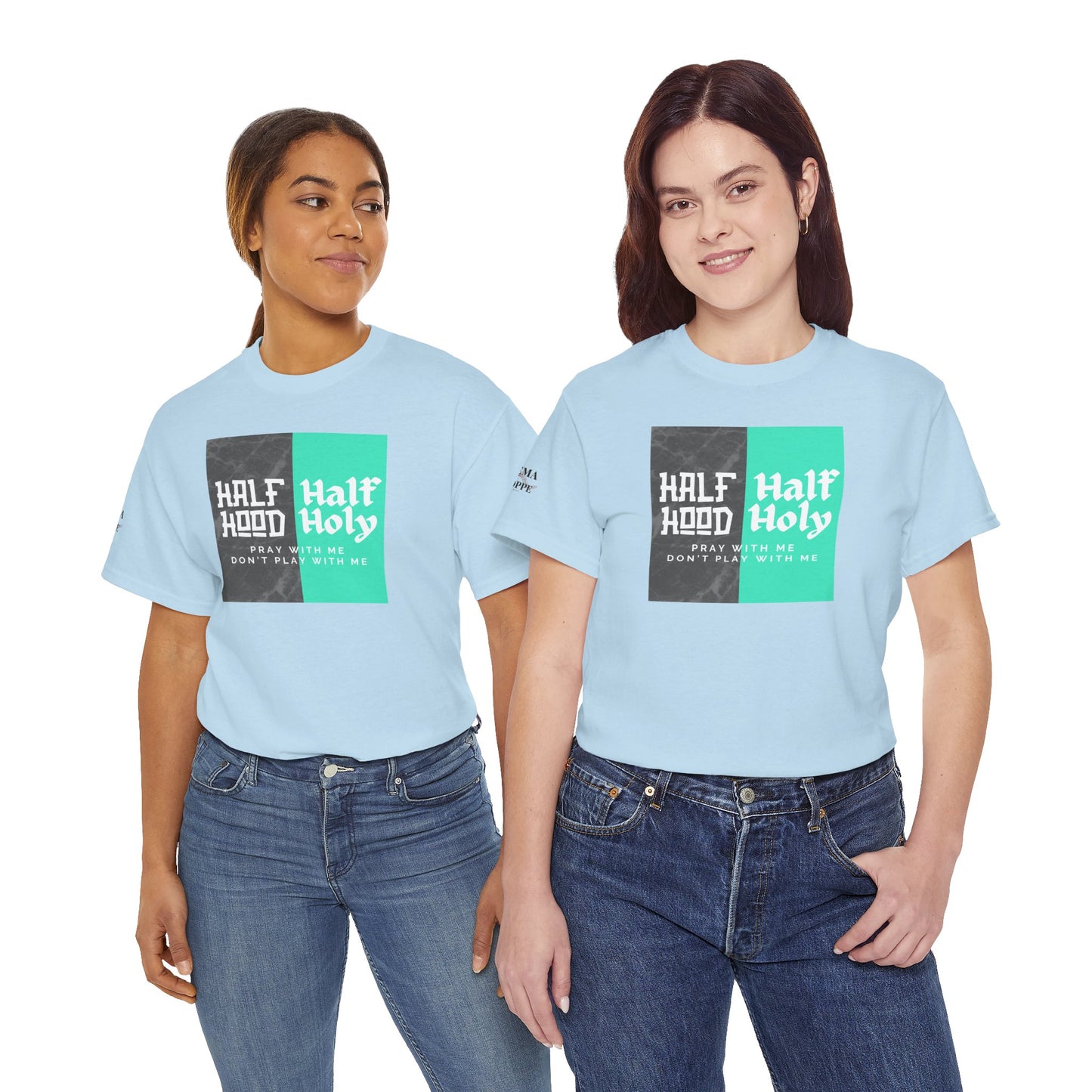 Half Hood/Half Holy Unisex Heavy Cotton Tee