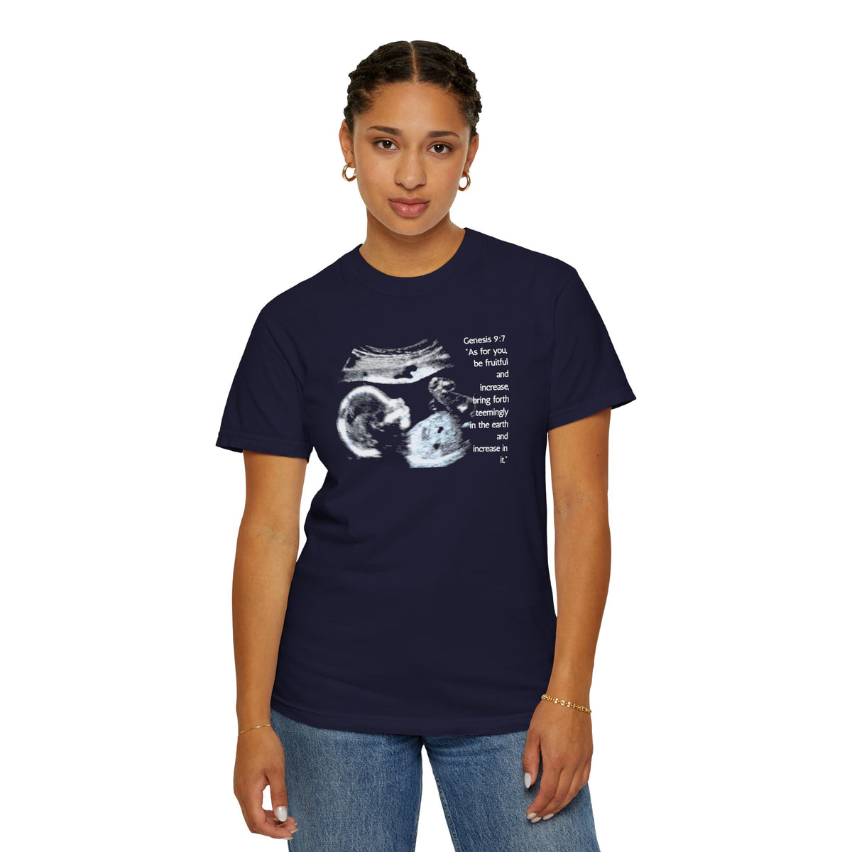 Pregnancy Support Tee - Ultrasound Bible Verse