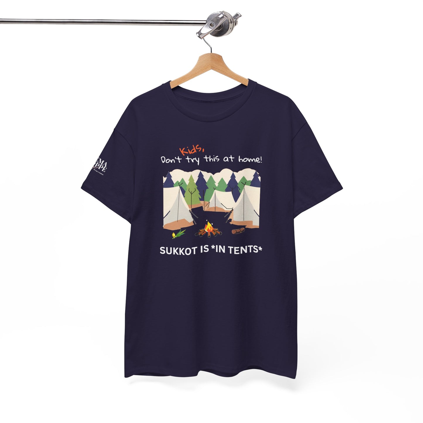 Kids, Don't Try This At Home Sukkot Shirt (dark colors)