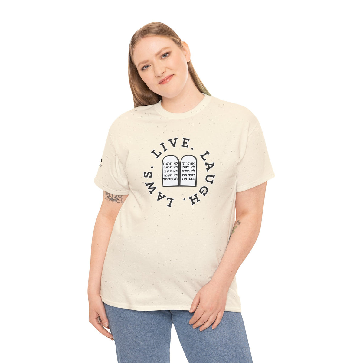 Live Laugh Laws T‑Shirt — Legal Humor Tee with Open Book Graphic