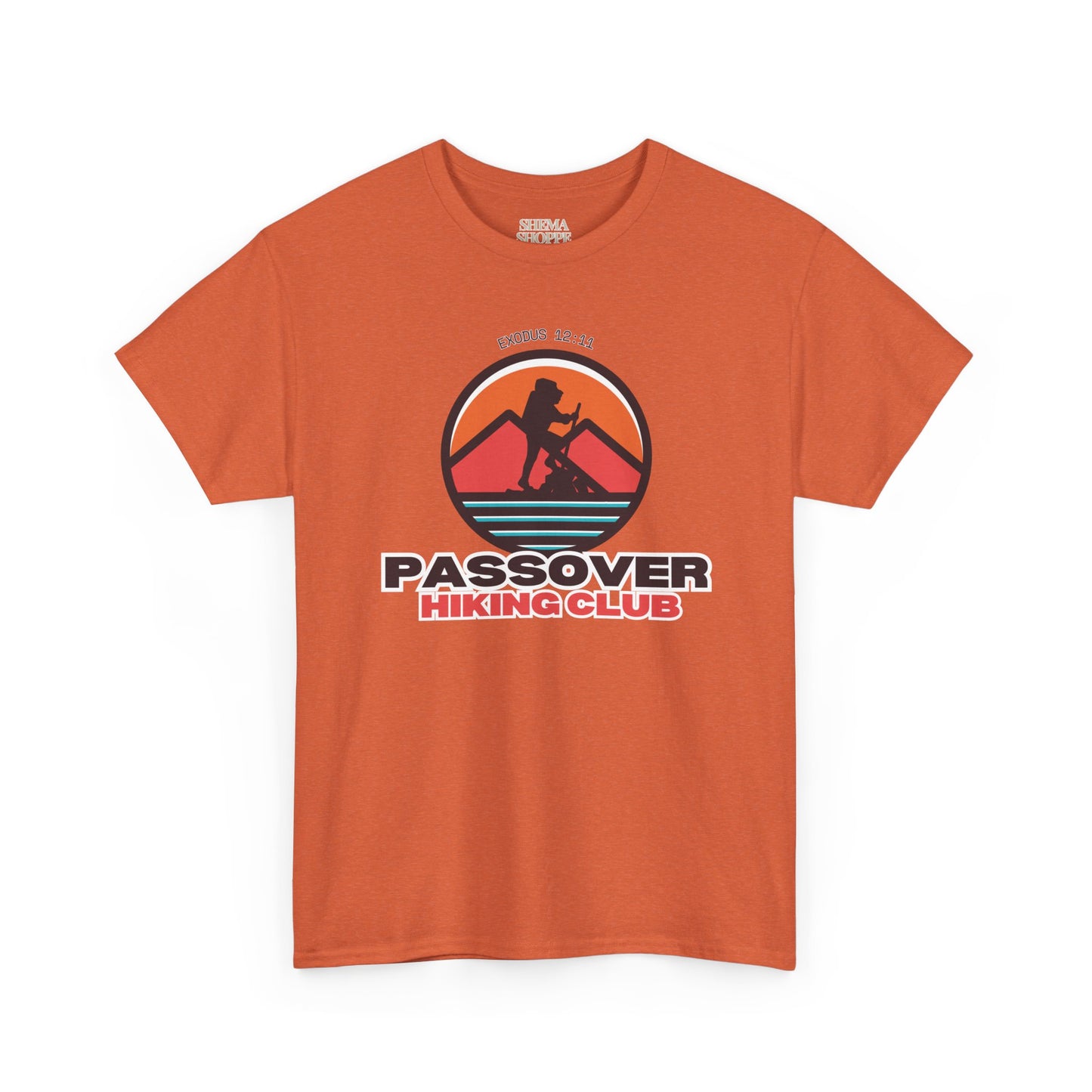 Passover Hiking Club Unisex Tee - Exodus 12:11 T-Shirt Cotton