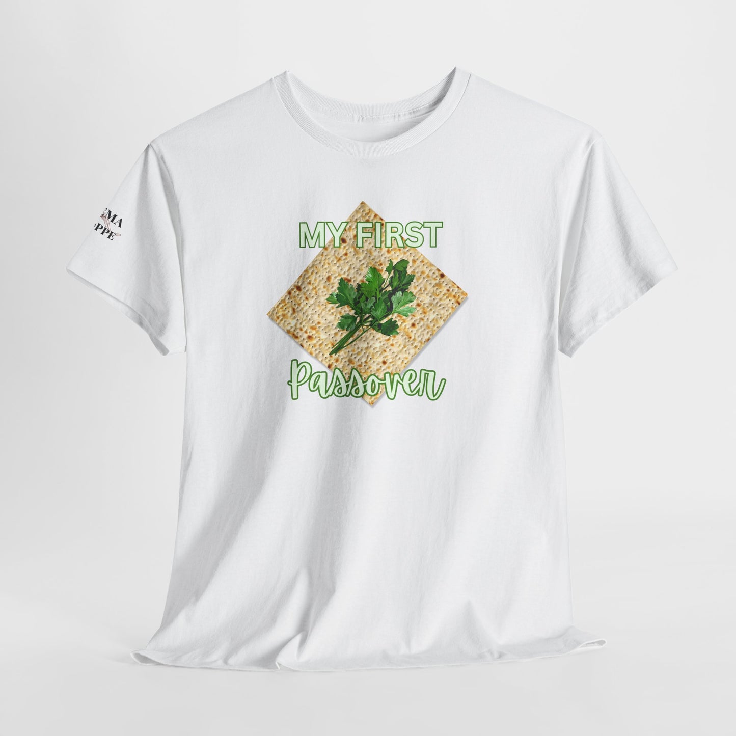 Adults My First Passover T‑Shirt — Seder Matzo & Parsley Pesach Tee