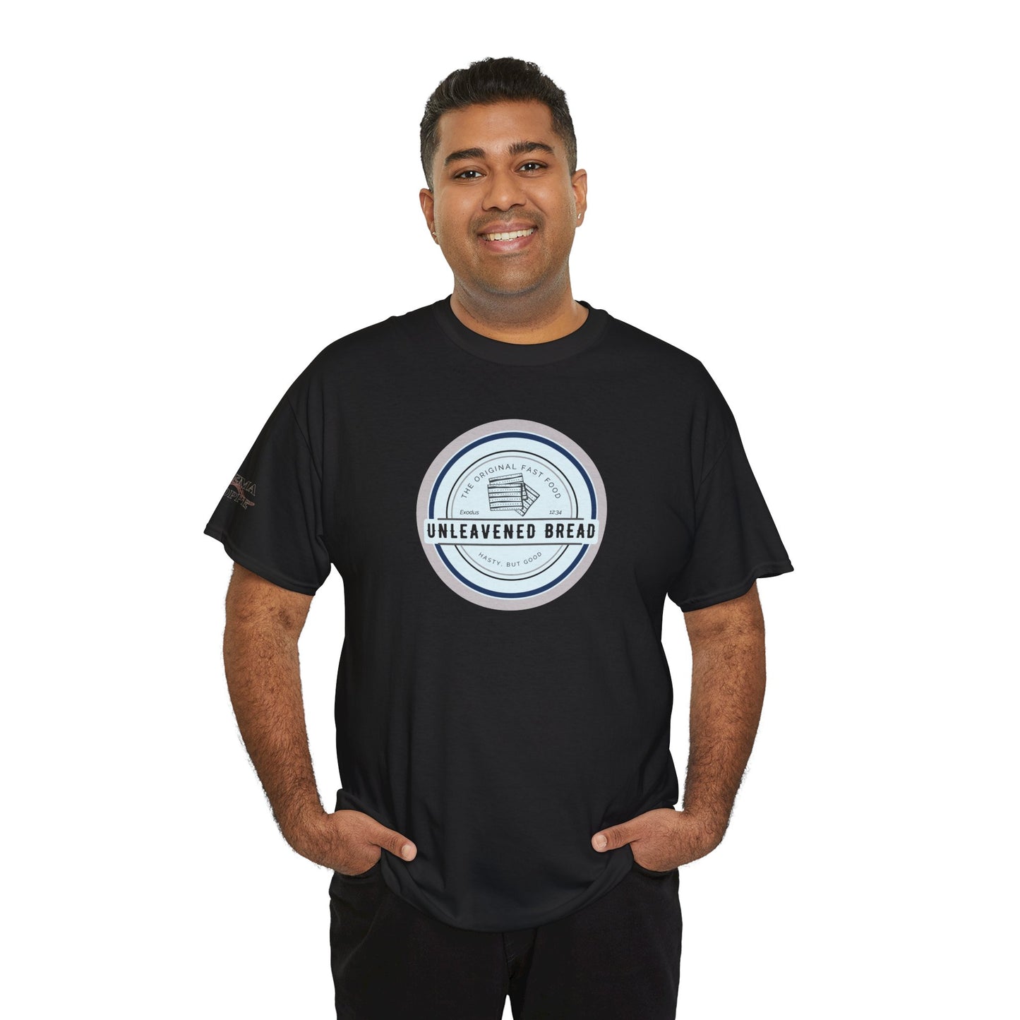 Unleavened Bread Matzo T-Shirt — "Hasty but Good" Passover Biblical Humor Tee