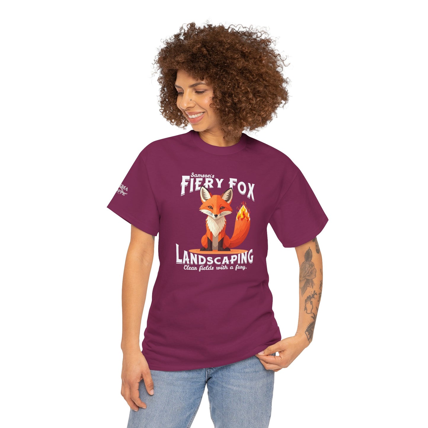 Fiery Fox Landscaping Unisex Heavy Cotton Tee - dark shades
