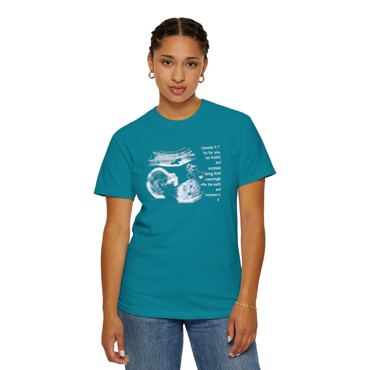 Pregnancy Support Tee - Ultrasound Bible Verse