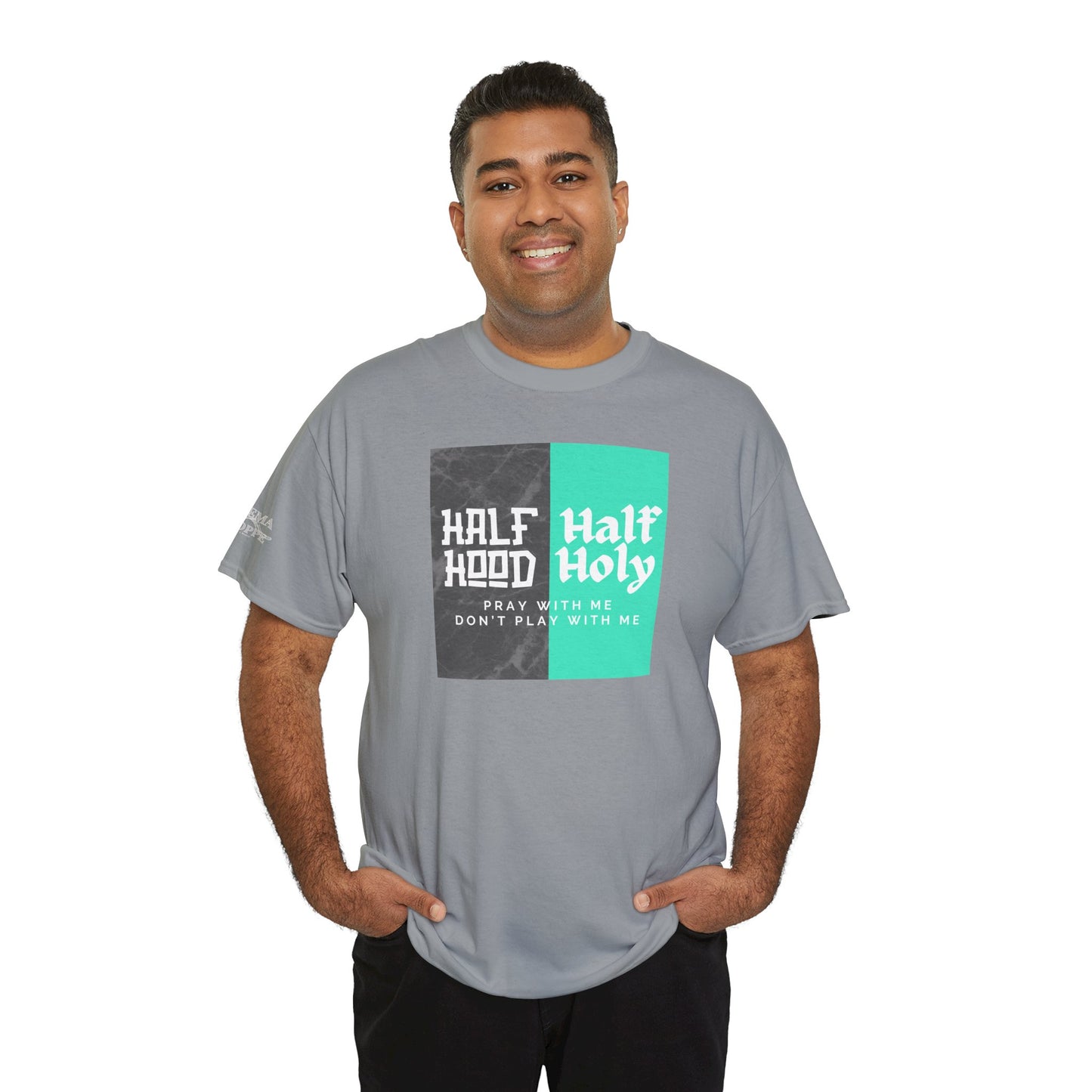 Half Hood/Half Holy Unisex Heavy Cotton Tee
