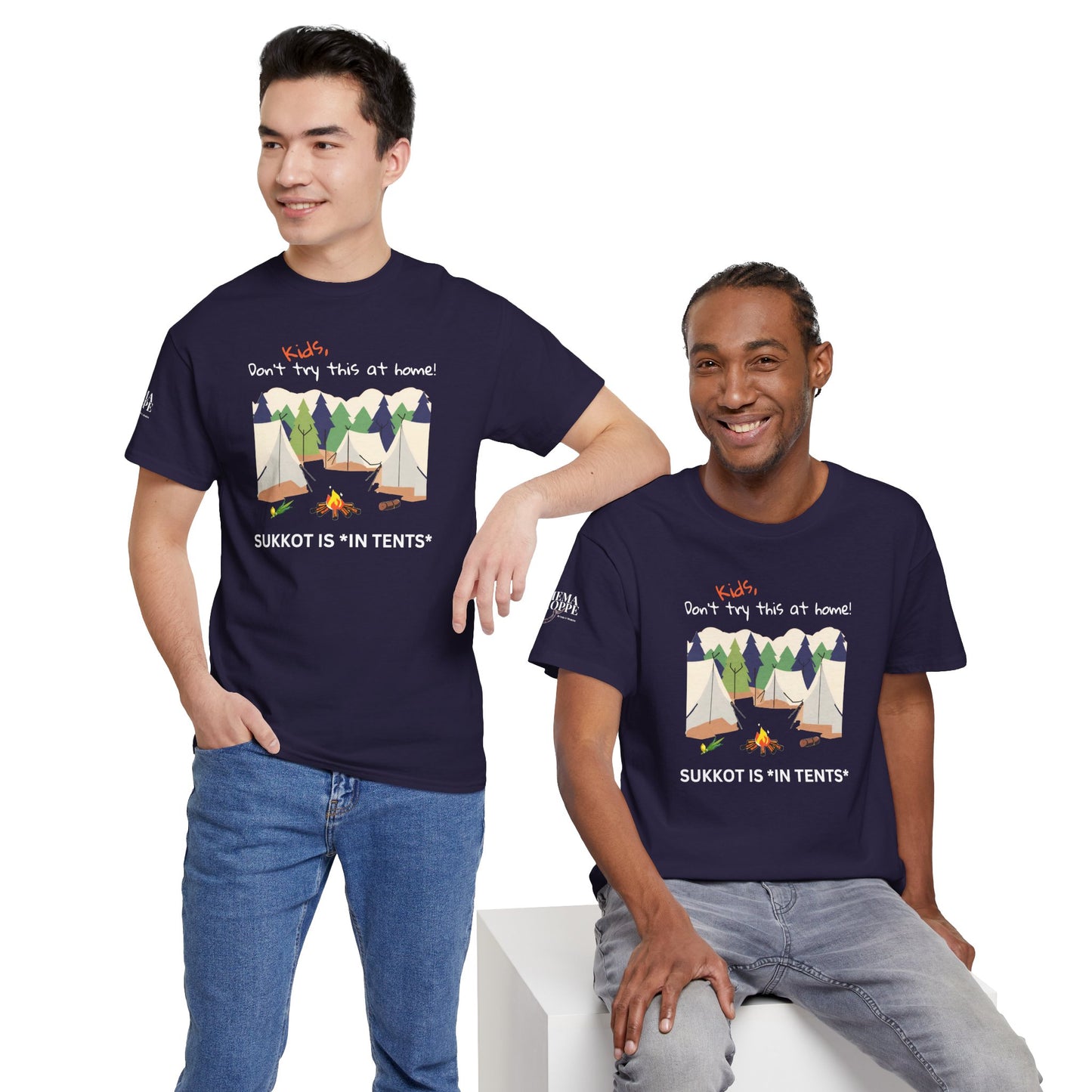 Kids, Don't Try This At Home Sukkot Shirt (dark colors)