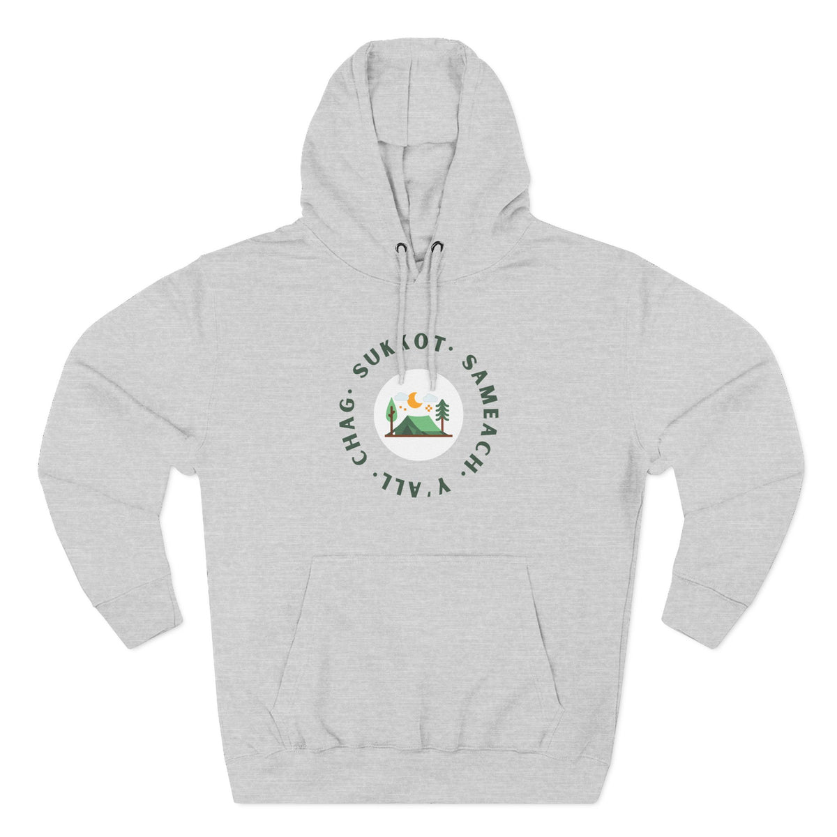 Chag Sukkot Three-Panel Fleece Hoodie
