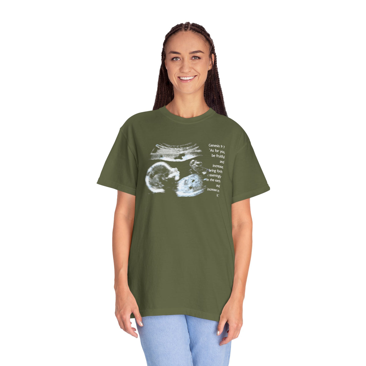 Pregnancy Support Tee - Ultrasound Bible Verse