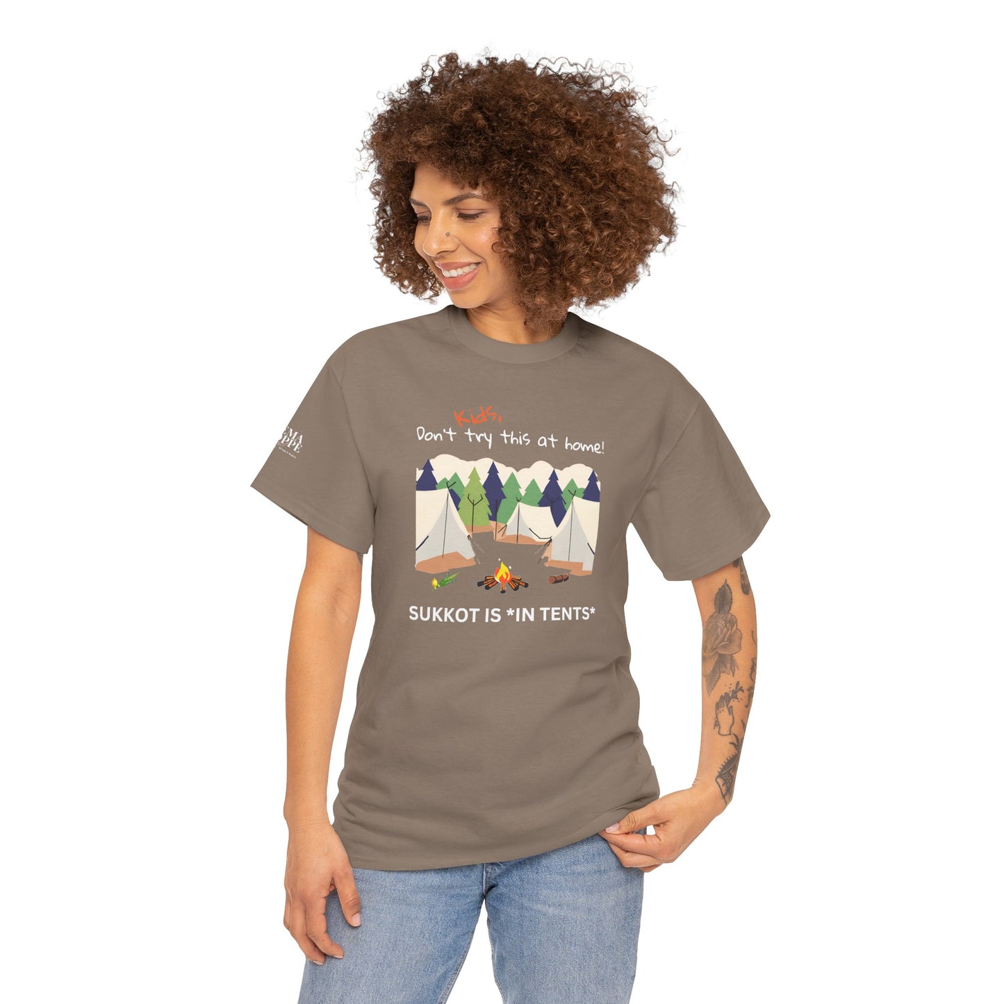 Kids, Don't Try This At Home Sukkot Shirt (dark colors)