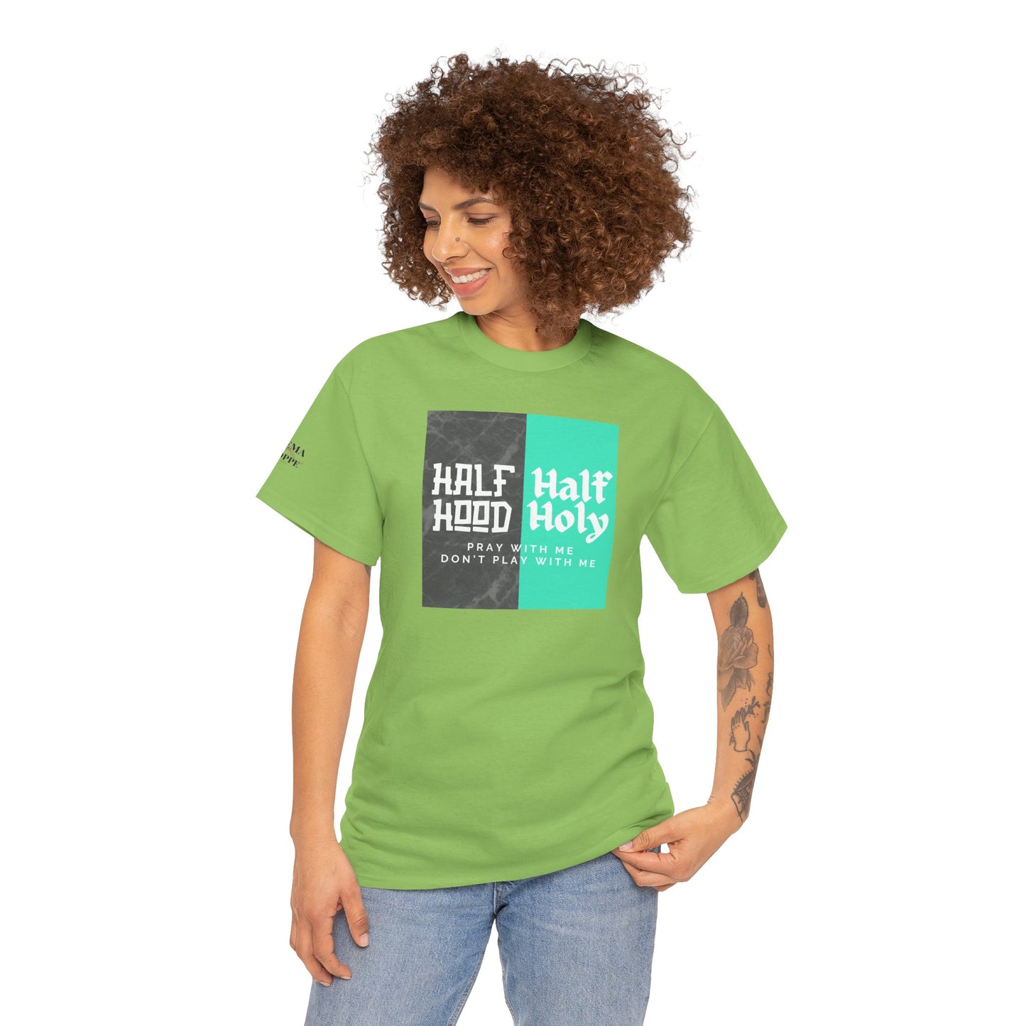 Half Hood/Half Holy Unisex Heavy Cotton Tee
