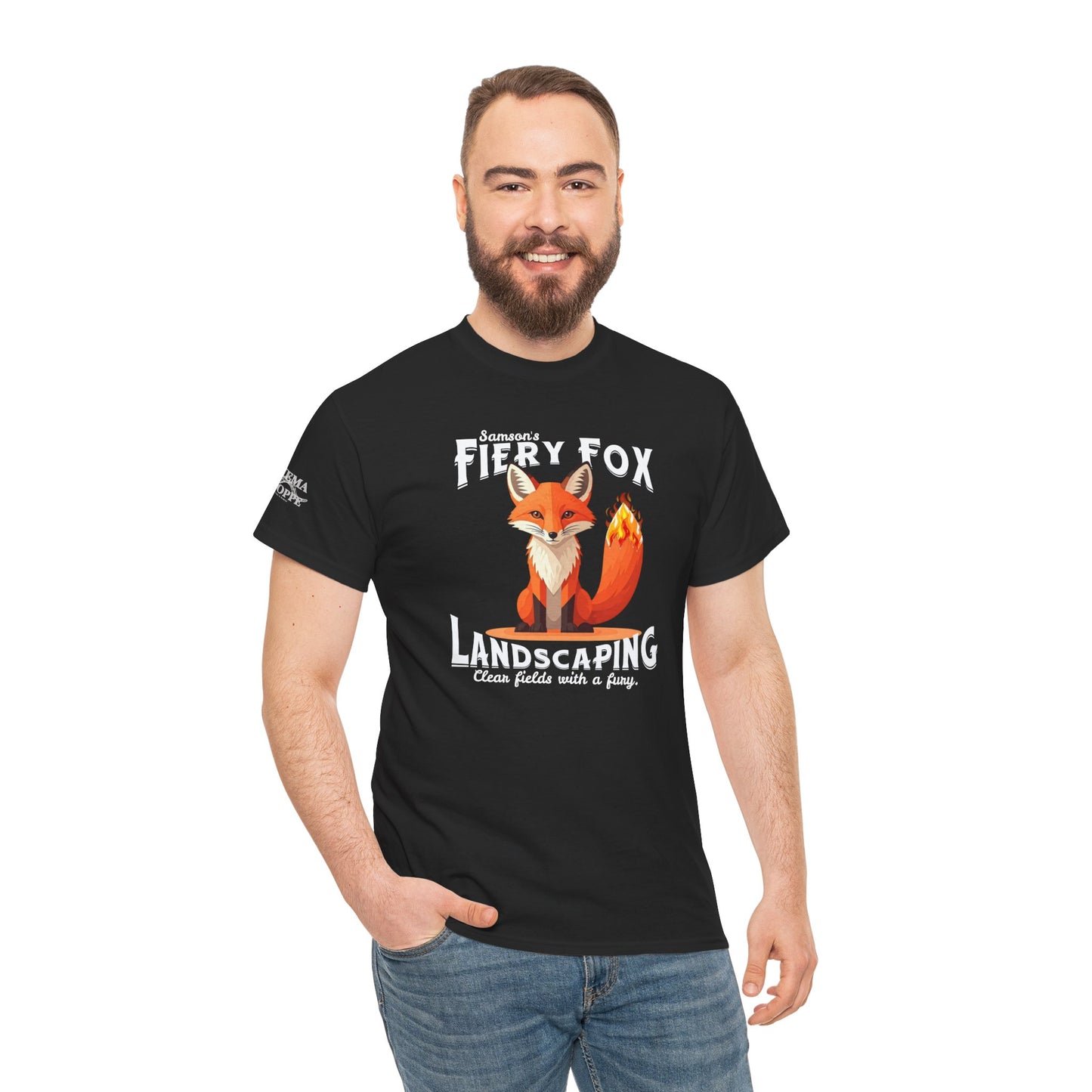 Fiery Fox Landscaping Unisex Heavy Cotton Tee - dark shades