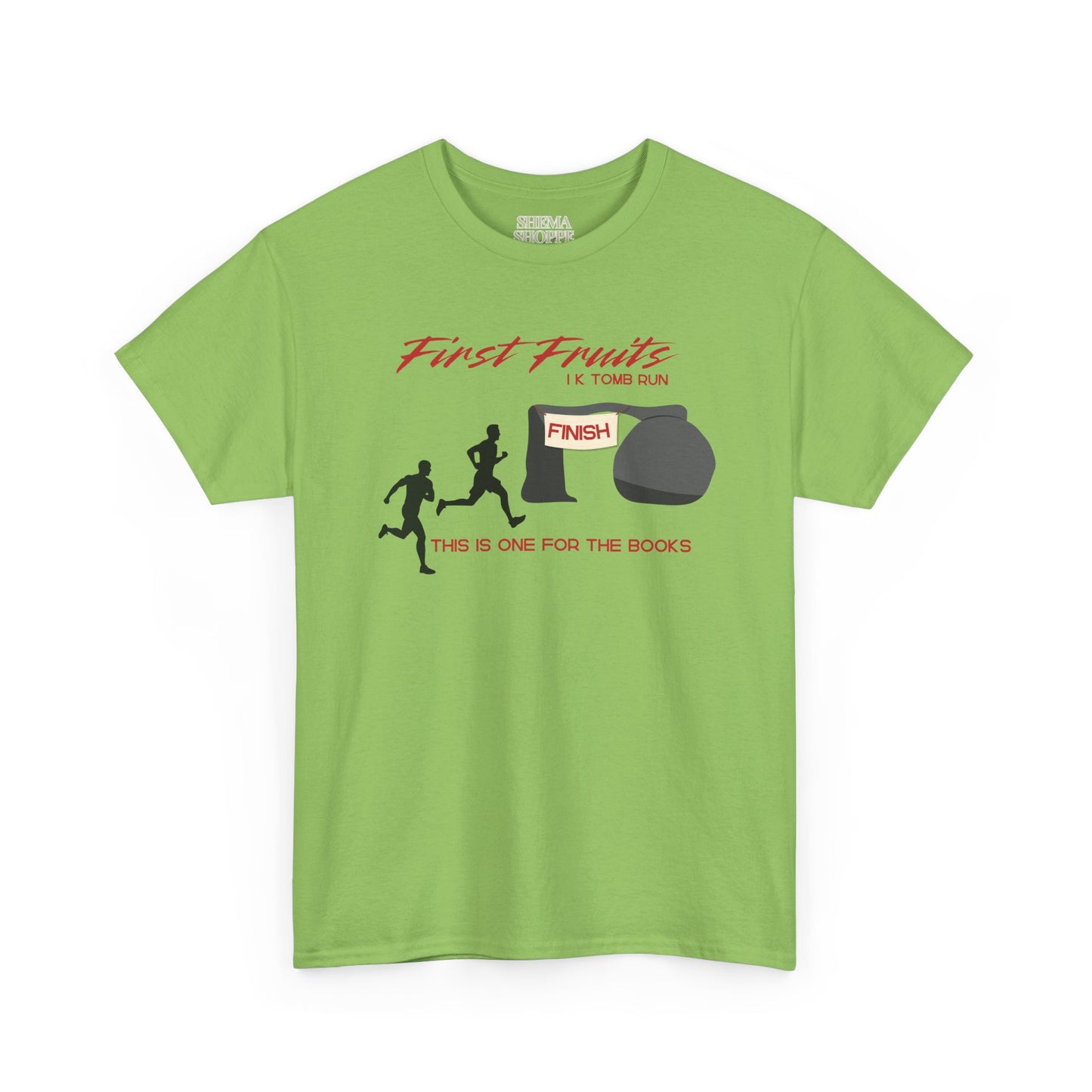 First Fruits 1k Tomb Run Unisex Tee - Funny Biblical Design