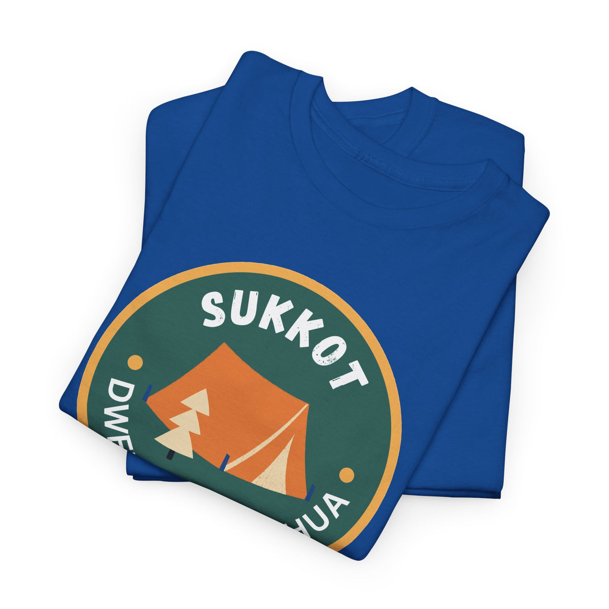 Sukkot Camping Tee — “Dwell With Yeshua” Biblical Feast T‑Shirt
