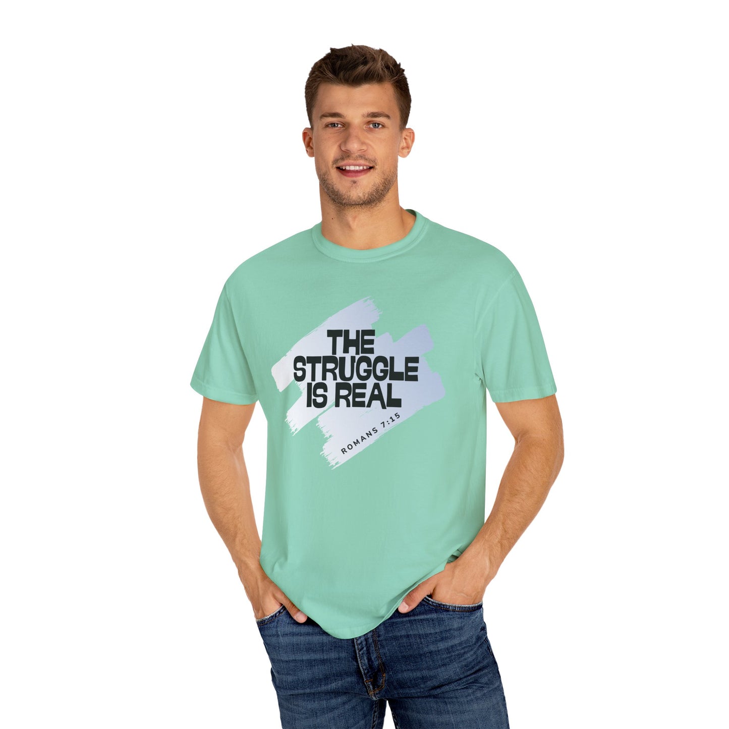Inspirational Struggle T-Shirt - Romans 7:15, Motivational Tee, Faith-Based Apparel