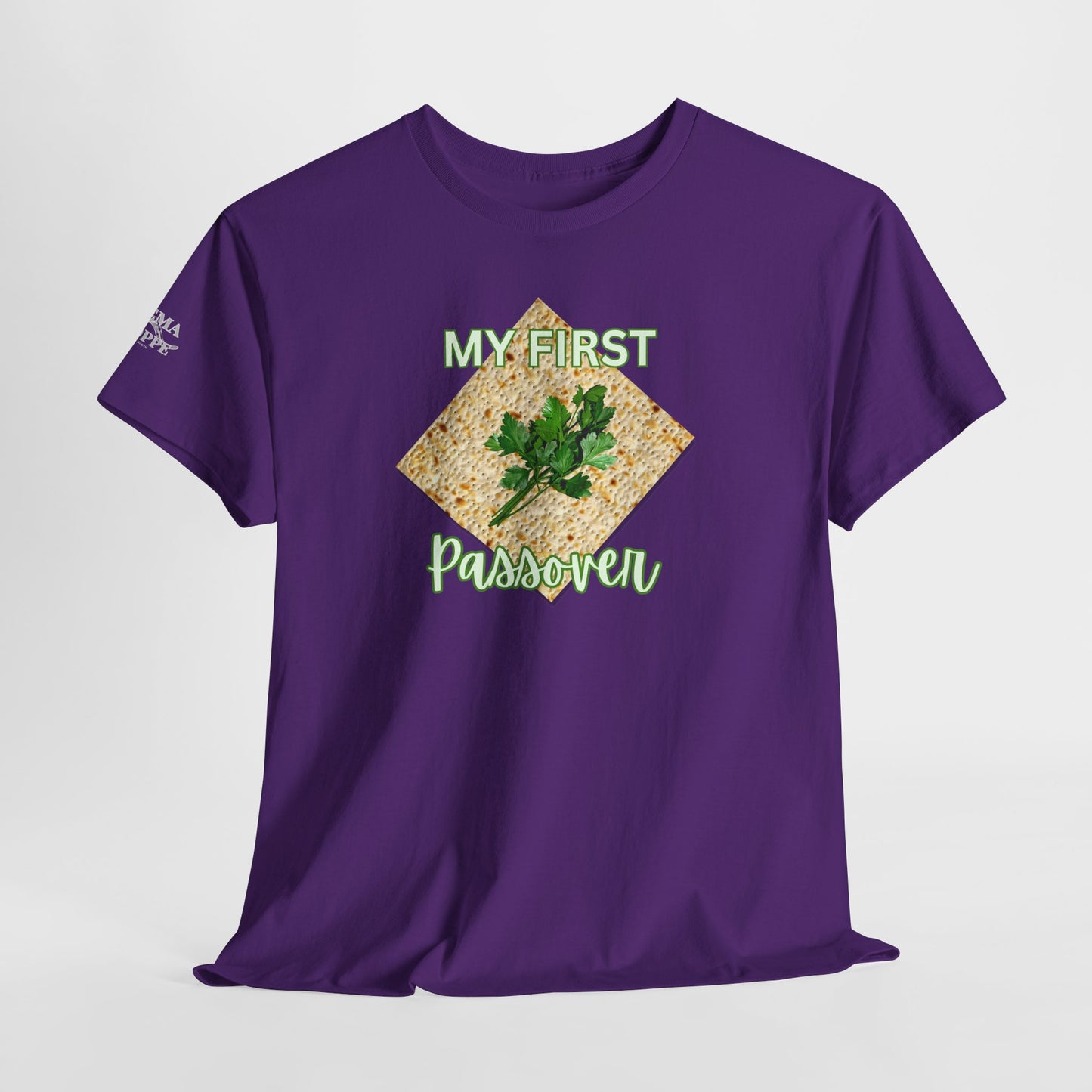Adults My First Passover T‑Shirt — Seder Matzo & Parsley Pesach Tee