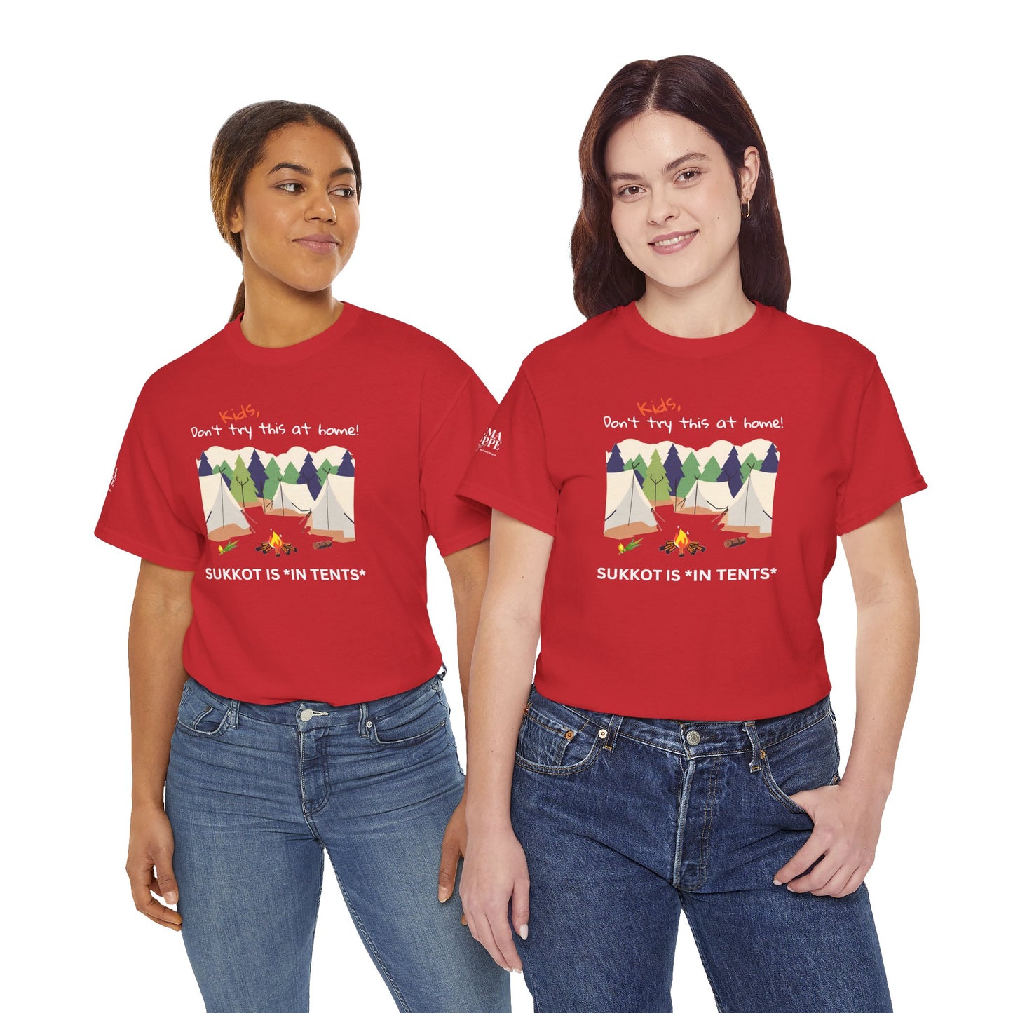 Kids, Don't Try This At Home Sukkot Shirt (dark colors)