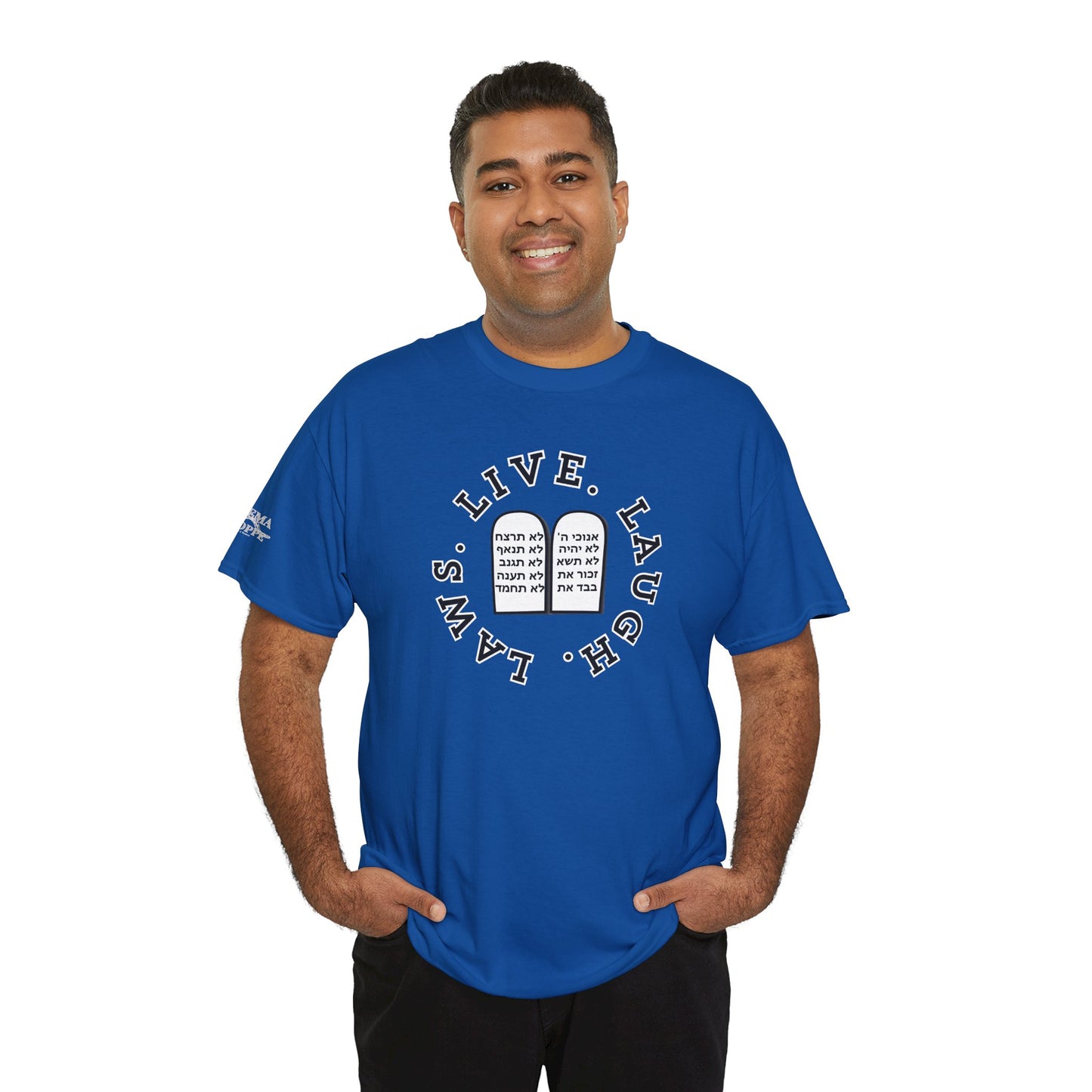 Live Laugh Laws T‑Shirt — Legal Humor Tee with Open Book Graphic