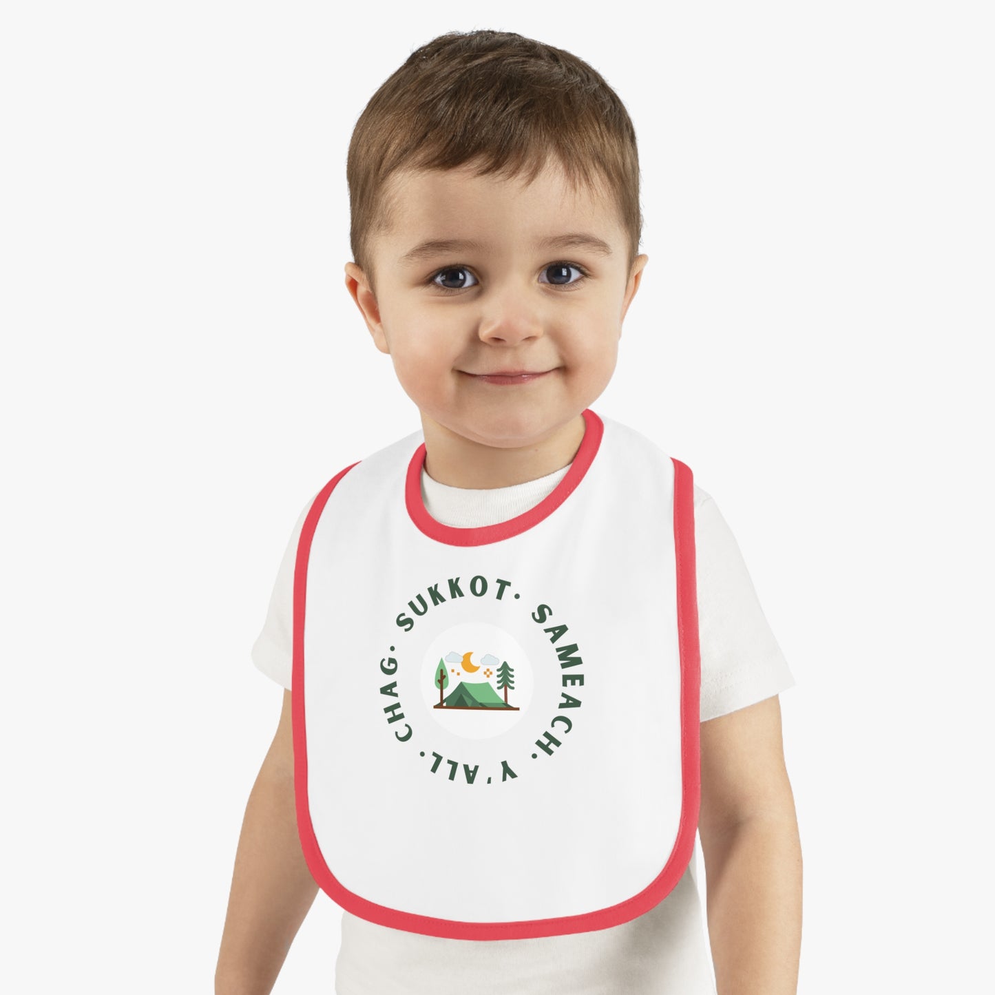 Chag Sukkot Y'all Baby Contrast Trim Jersey Bib