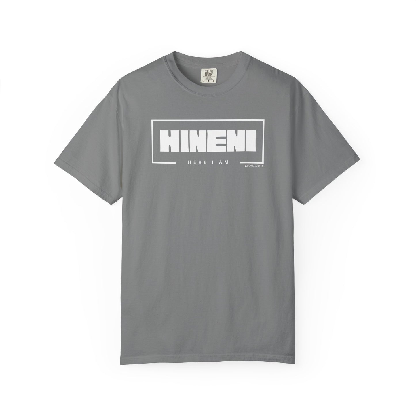 Hineni Hebrew Unisex T-Shirt - Here I am Comfort Color Cotton Shirt