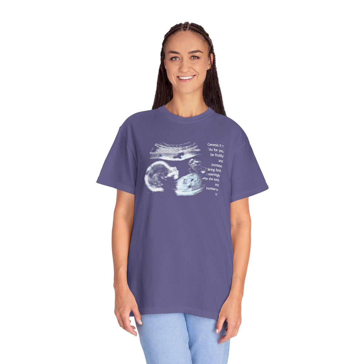 Pregnancy Support Tee - Ultrasound Bible Verse