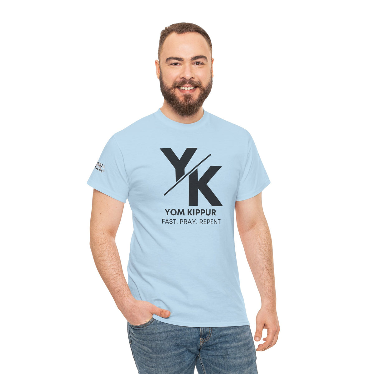 Yom Kippur Tee - "YK" Logo with "Fast. Pray. Repent." Set-Apart Biblical Day of Atonement T-Shirt